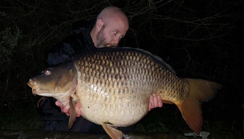 A 43 lb 4 oz carp from Villefond, Mark Lambert owner, May 2021