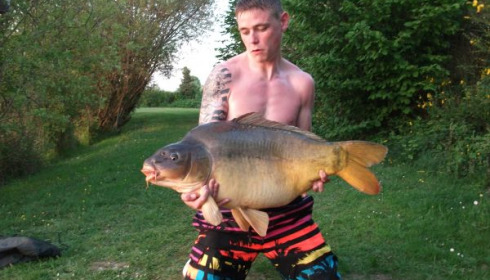 A 36 lb 4 oz carp from Villefond, Apr 2011