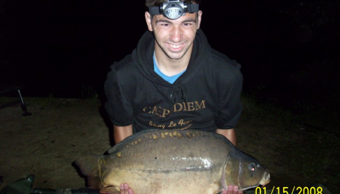 A 35 lb 10 oz carp from Villefond, Aug 2014