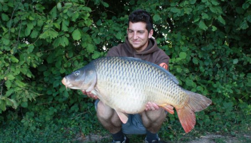 A 36 lb 4 oz carp from Villefond, Jul 2011