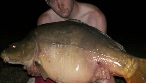 A 39 lb carp from Villefond, Bennett's, Jan 2010