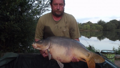 A 38 lb 2 oz carp from Villefond, Aug 2015