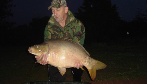 A 38 lb 8 oz carp from Villefond, Sep 2011