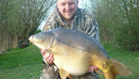 A 35 lb 13 oz carp from Villefond, Mar 2011