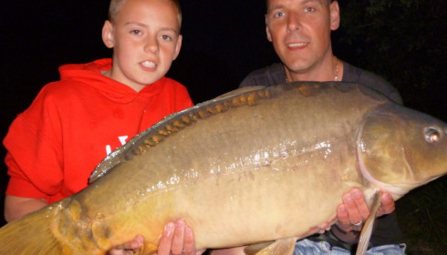 A 31 lb 4 oz carp from Villefond, Jun 2012