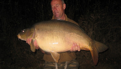 A 38 lb carp from Villefond, Sep 2012