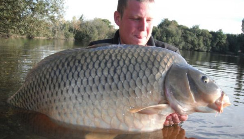 A 50 lb 5 oz carp from Villefond, Oct 2010