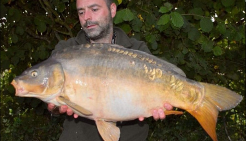 A 23 lb 14 oz carp from Villefond, Sep 2018