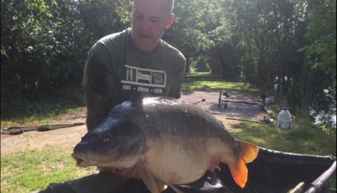 A 45 lb 1 oz carp from Villefond, Simon Gardiner, Aug 2019