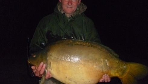 A 38 lb 8 oz carp from Villefond, Apr 2013
