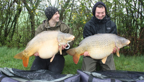 A carp from Villefond, Bennetts the carp at 51.03 & a 38lb common, May 2012