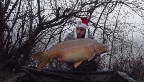 A 35 lb 14 oz carp from Villefond, Dec 2015