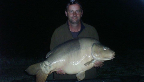 A 41 lb carp from Villefond, Oct 2015