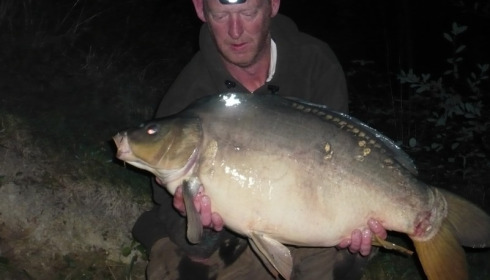 A 26 lb carp from Villefond, Sep 2014