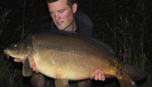 A 31 lb 10 oz carp from Villefond, Dec 2015