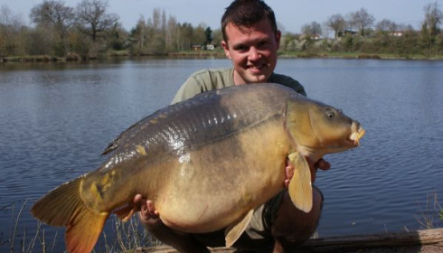 A 42 lb 14 oz carp from Villefond, Max, Mar 2011