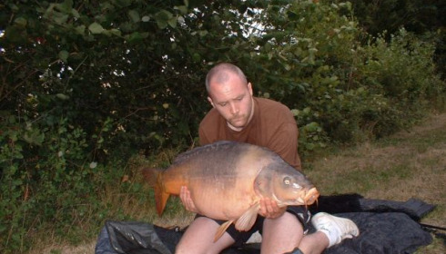 A 35 lb carp from Villefond, Aug 2010
