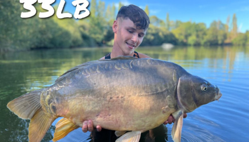 A 33 lb carp from Villefond, Dalton Jay, Aug 2022