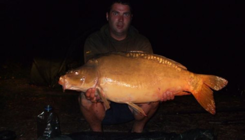 A 36 lb 8 oz carp from Villefond, Aug 2011