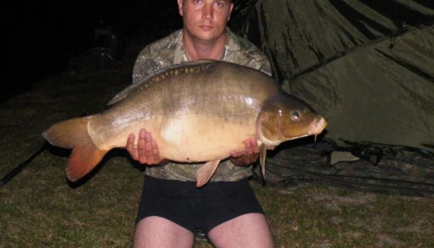 A 32 lb carp from Villefond, Aug 2010
