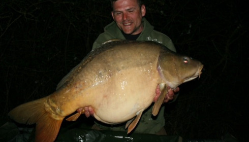 A 49 lb carp from Villefond, Mark Aughton, Apr 2015