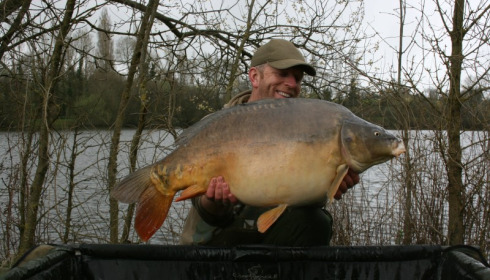 A 36 lb 12 oz carp from Villefond, Apr 2015