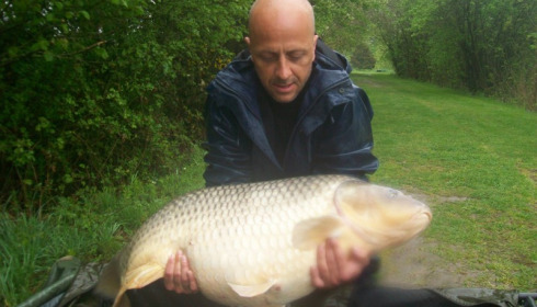A 50 lb 4 oz carp from Villefond, Little John the fish first time over 50lb, May 2015