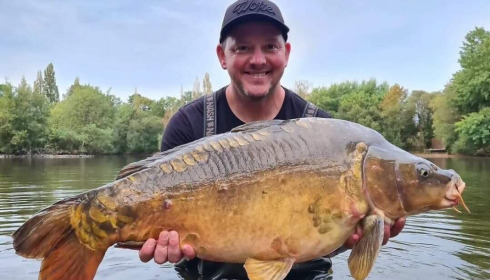 A 30 lb carp from Villefond, Sep 2022