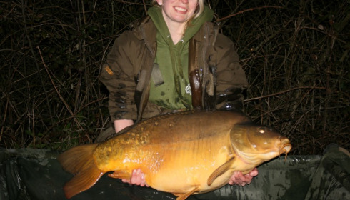 A 36 lb carp from Villefond, Apr 2015