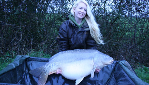 A 47 lb 4 oz carp from Villefond, Dorian the fish, Apr 2015
