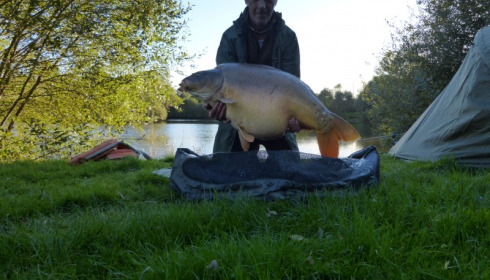 A 48 lb carp from Villefond, Micks Mirror, Oct 2013
