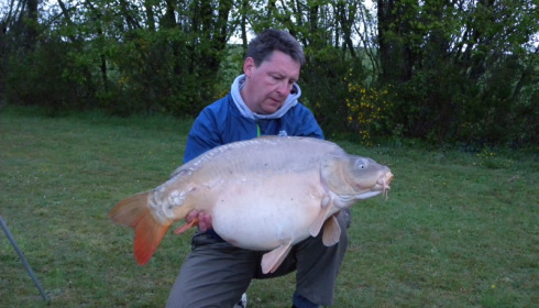 A 44 lb 1 oz carp from Villefond, The stunning DIY Ghostie caught by Steve Crumpler, Apr 2012