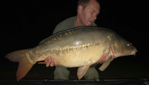 A 29 lb 15 oz carp from Villefond, Aug 2018