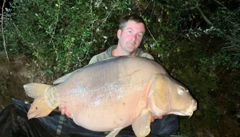 A 49 lb fish from Villefond, Peg 6 - 49lb Mirror - Purple Corn Pop Up, Sep 2022