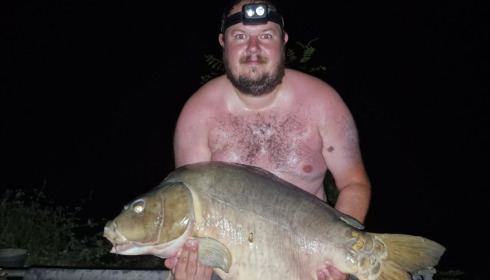 A 46 lb 2 oz fish from Villefond, Big mirror, Jul 2022