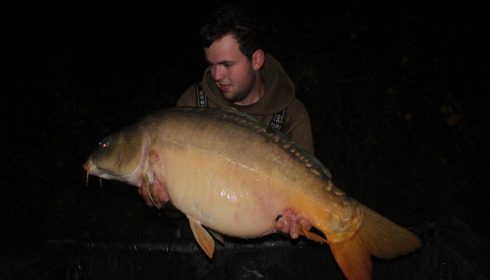 A 33 lb carp from Villefond, Nov 2014