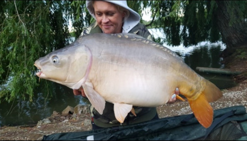 A 34 lb 4 oz carp from Vincons, Heidi , Jun 2019