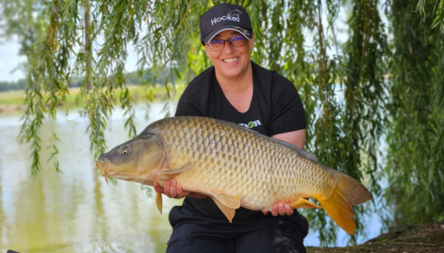 A 22 lb carp from Vincons, Priscilla Witte, Aug 2023