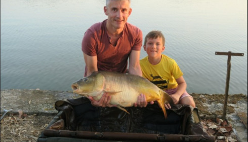 A 35 lb carp from Vincons, Aug 2018