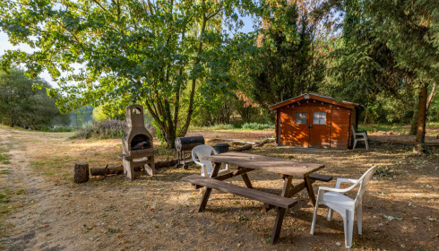 Villefond, Carp fishing in France, BBQ & seating area