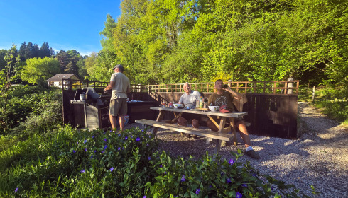 MDP Lake, Small Exclusive Carp Lake France, Social Area with BBQ, behind middle swim