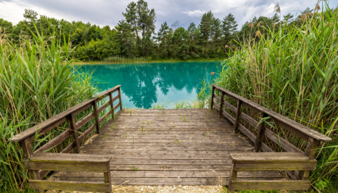 Golden Carp Lake, Big Carp Fishing France with a Social Lodge, Pontoon at Cabin Accommodation