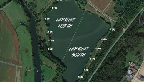 Lepinet South, Carp Fishing France, Lake Map